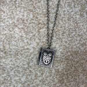 Silver Owl Locket Necklace